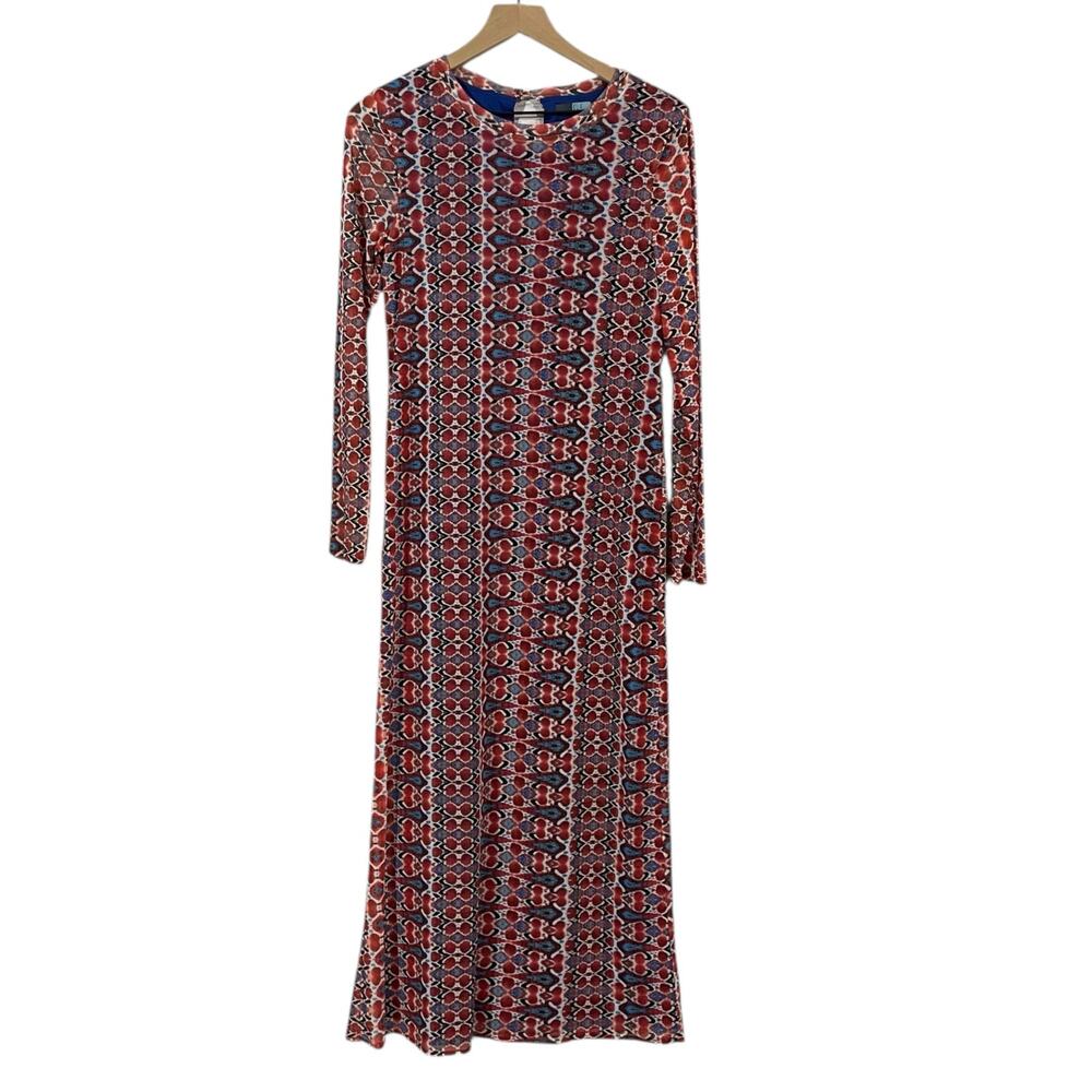 Anthropologie Eva Franco Lalia Mesh Long Sleeve Maxi Dress - XS